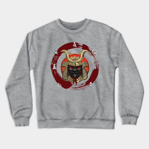 Samurai 7 Virtues of Bushido Crewneck Sweatshirt by brcgreen